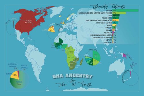 Sample DNA Ancestry Map